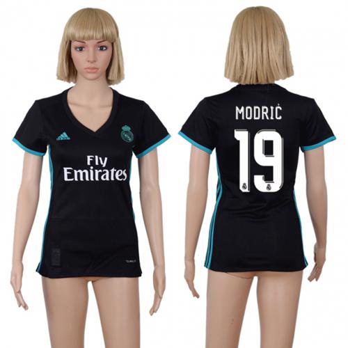 Women's Real Madrid #19 Modric Away Soccer Club Jersey - Click Image to Close